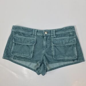 We The Free Knock Out Low-Rise Corduroy Micro Shorts Harbor Gray Size 6 NWT $128